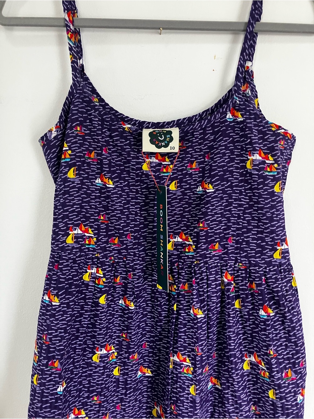 Boom Shankar Tani Dress | Amalfi Sails Nautical Print | Size 10 NWT